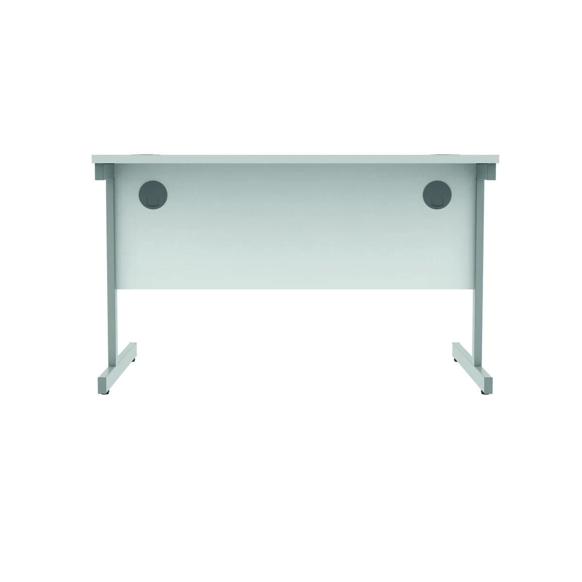 Polaris Rectangular Single Upright Cantilever Desk 1200x800x730mm Arctic White/Silver KF821810 - Image 4