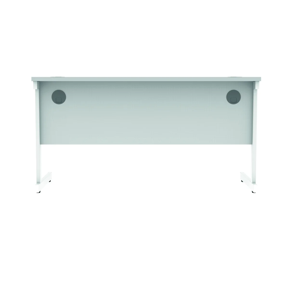 Polaris Rectangular Single Upright Cantilever Desk 1400x600x730mm Arctic White/Arctic White KF821850 - Image 4