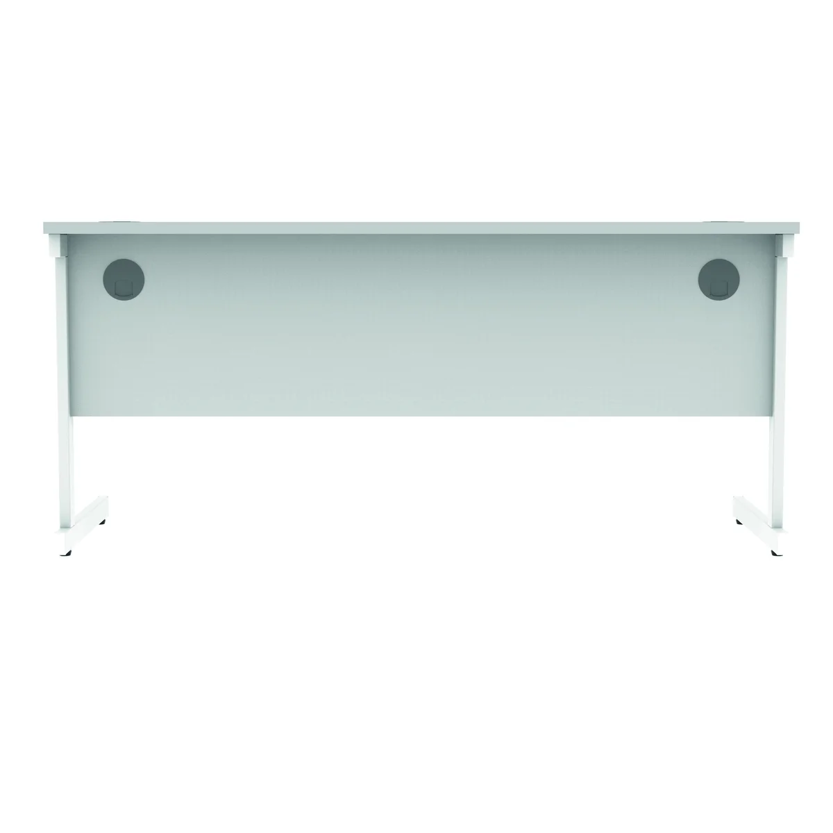 Polaris Rectangular Single Upright Cantilever Desk 1600x600x730mm Arctic White/White KF821860 - Image 4