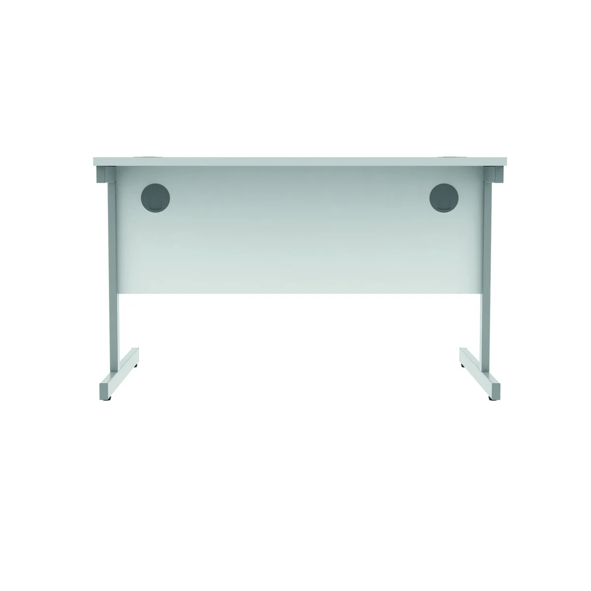 Polaris Rectangular Single Upright Cantilever Desk 1200x800x730mm Arctic White/White KF821870 - Image 4