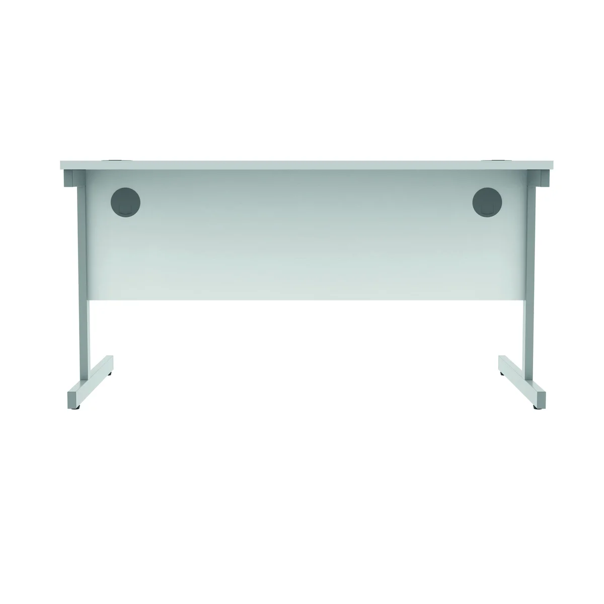Polaris Rectangular Single Upright Cantilever Desk 1400x800x730mm Arctic White/White KF821880 - Image 4