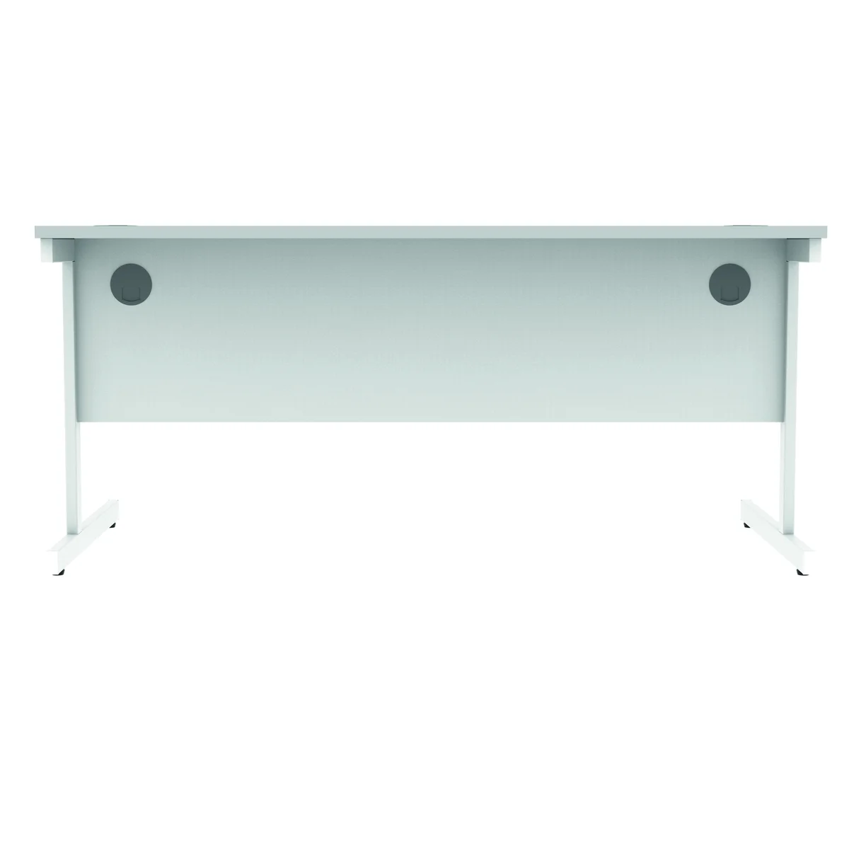 Polaris Rectangular Single Upright Cantilever Desk 1600x800x730mm Arctic White/White KF821890 - Image 4