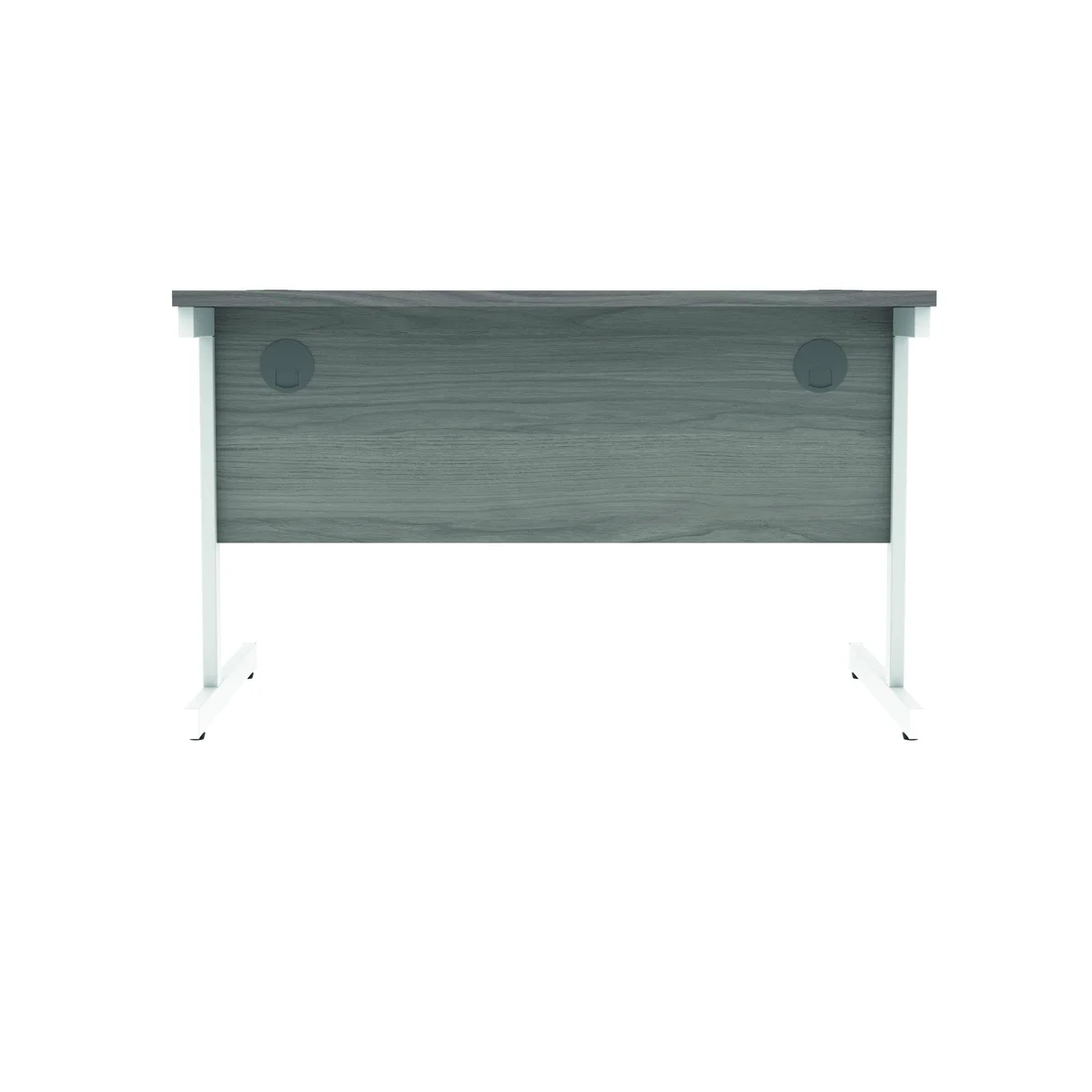 Polaris Rectangular Single Upright Cantilever Desk 1200x800x730mm Alaskan Grey Oak/White KF821990 - Image 4