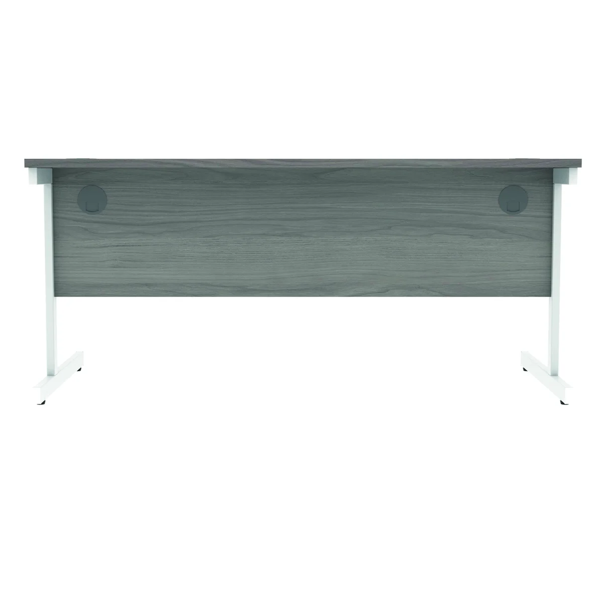 Polaris Rectangular Single Upright Cantilever Desk 1600x800x730mm Alaskan Grey Oak/White KF822010 - Image 4
