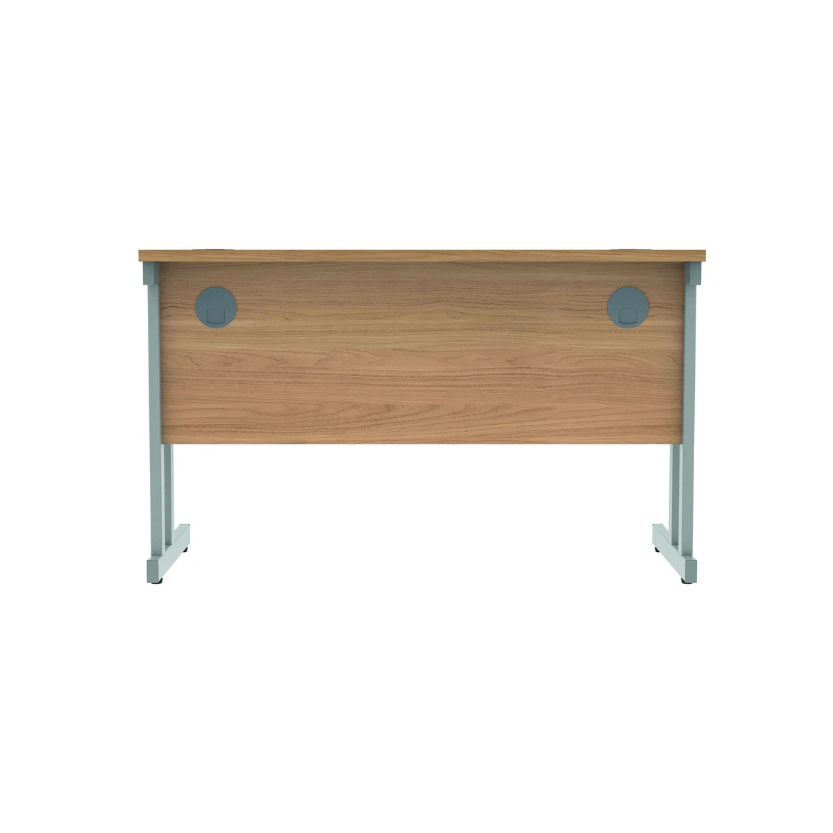 Polaris Rectangular Double Upright Cantilever Desk 1200x600x730mm Norwegian Beech/Silver KF822020 - Image 4