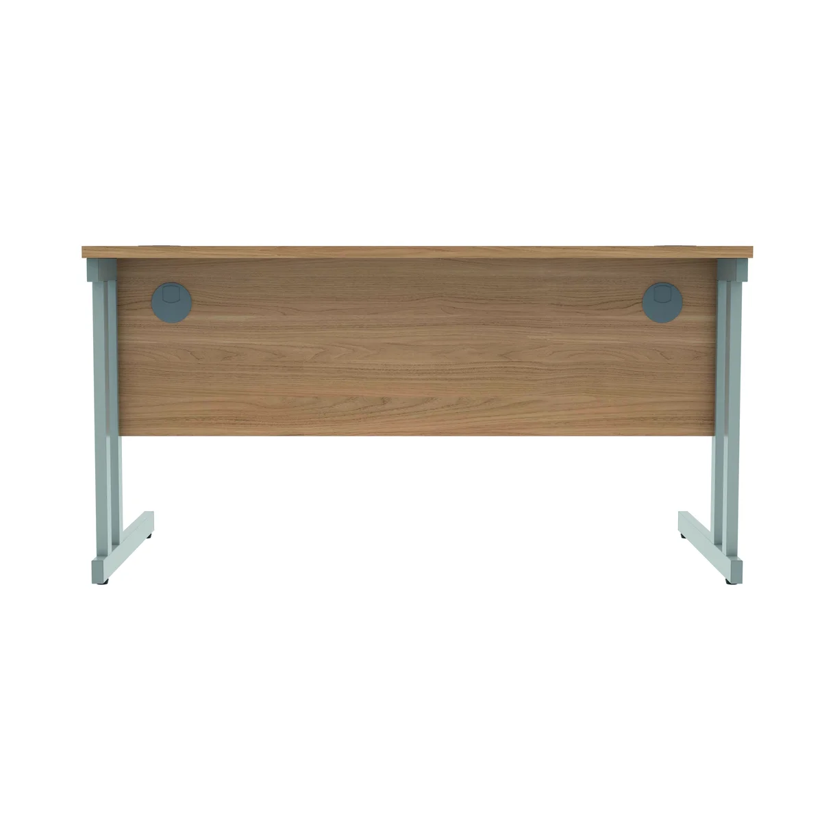 Polaris Rectangular Double Upright Cantilever Desk 1400x800x730mm Norwegian Beech/Silver KF822060 - Image 4