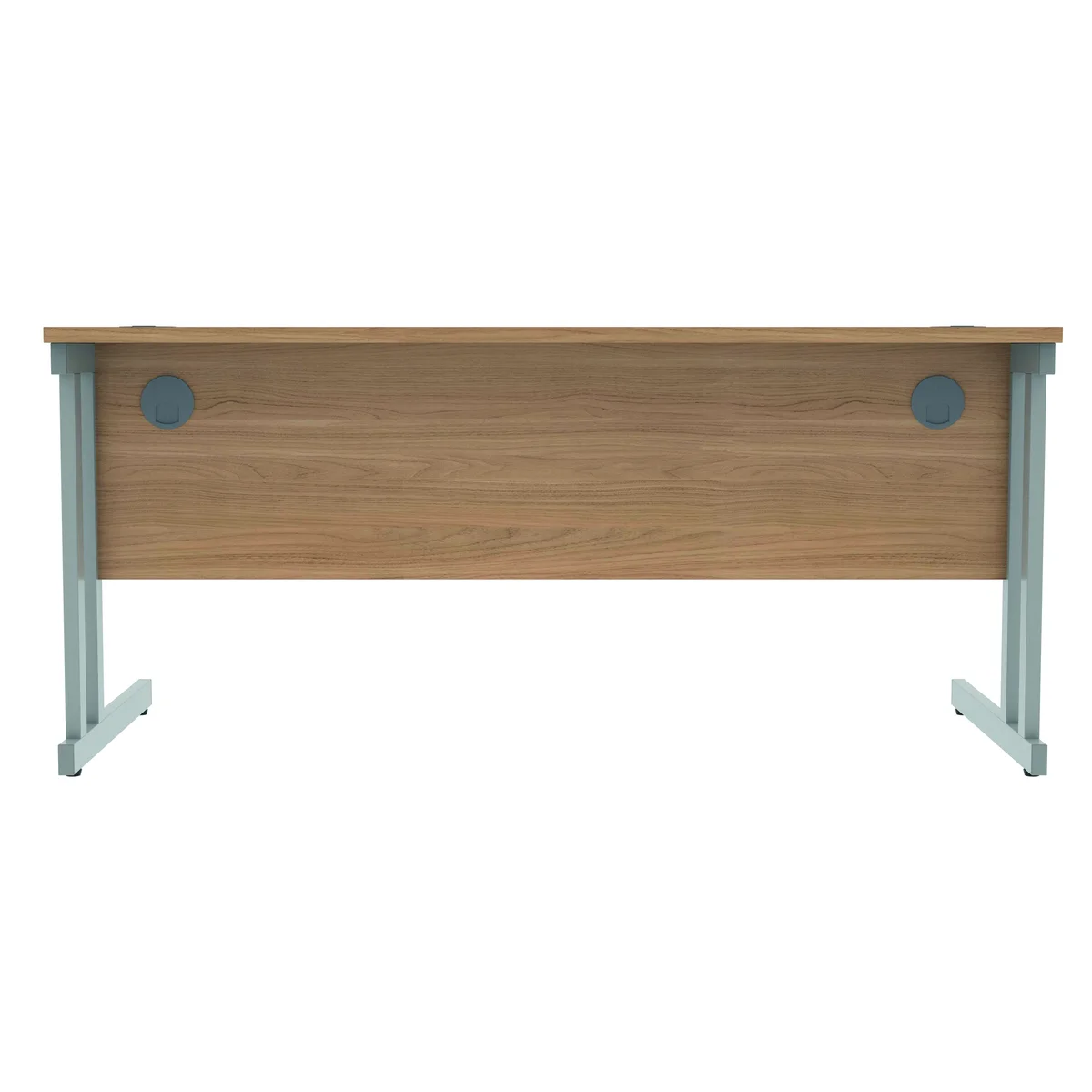 Polaris Rectangular Double Upright Cantilever Desk 1600x800x730mm Norwegian Beech/Silver KF822070 - Image 4