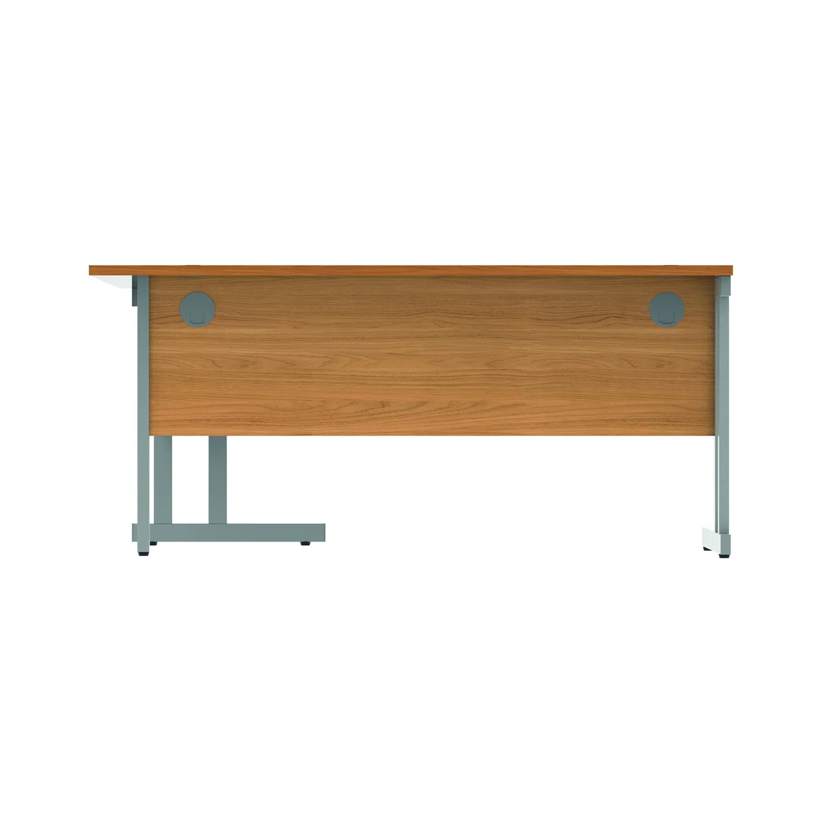 Polaris Right Hand Radial DU Cantilever Desk 1600x1200x730mm Norwegian Beech/Silver KF822090 - Image 4