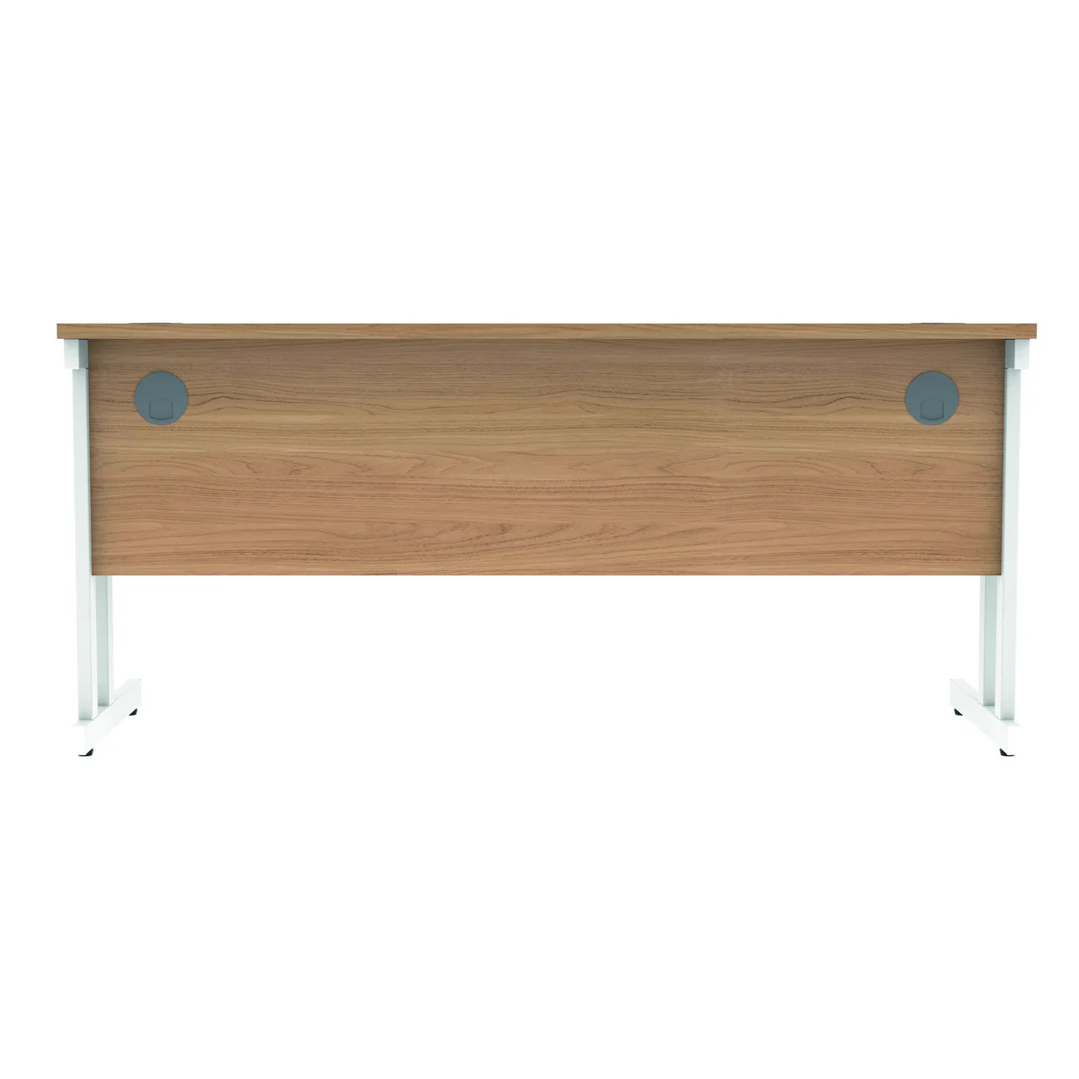 Polaris Rectangular Double Upright Cantilever Desk 1600x600x730mm Norwegian Beech/White KF822120 - Image 4