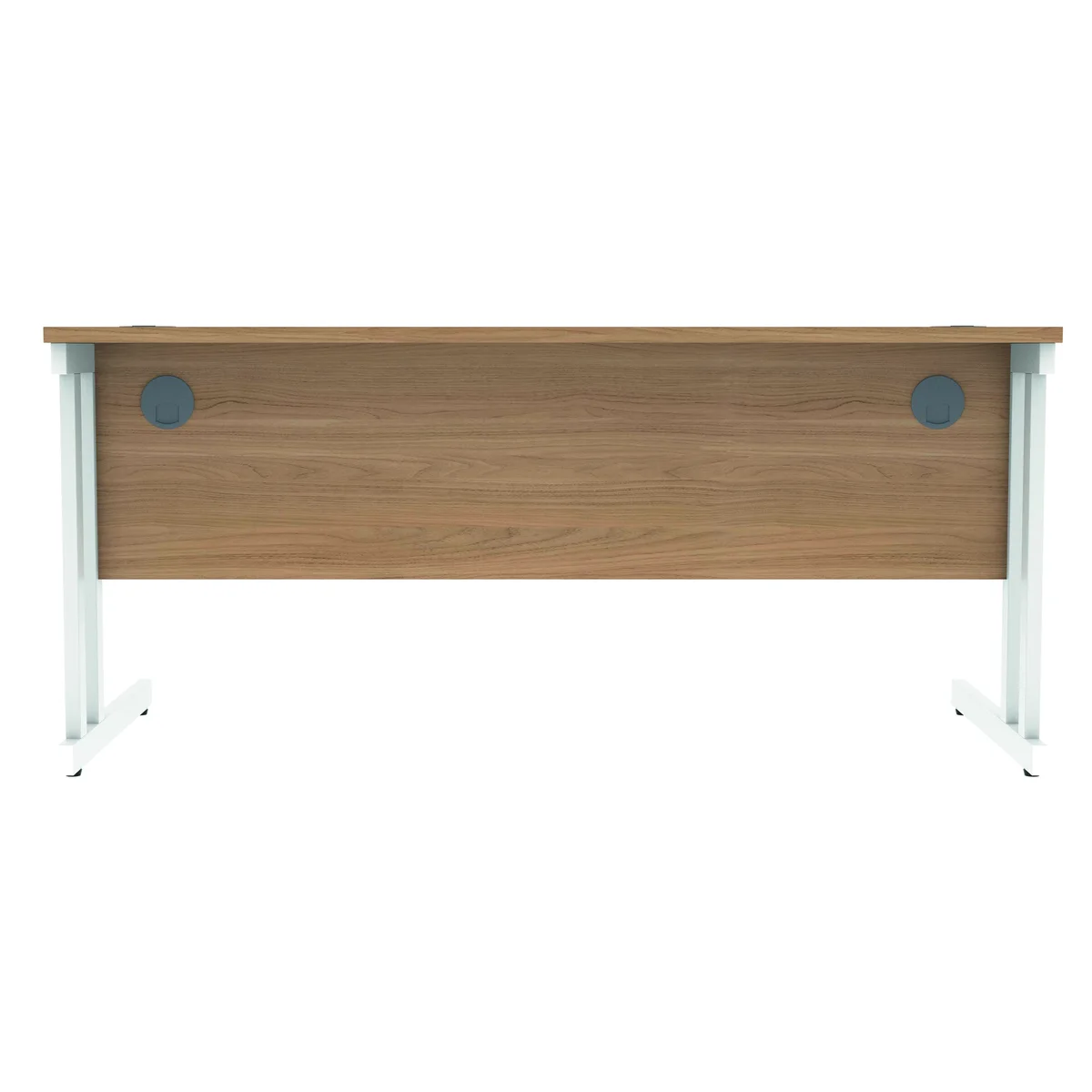 Polaris Rectangular Double Upright Cantilever Desk 1600x800x730mm Norwegian Beech/White KF822150 - Image 4