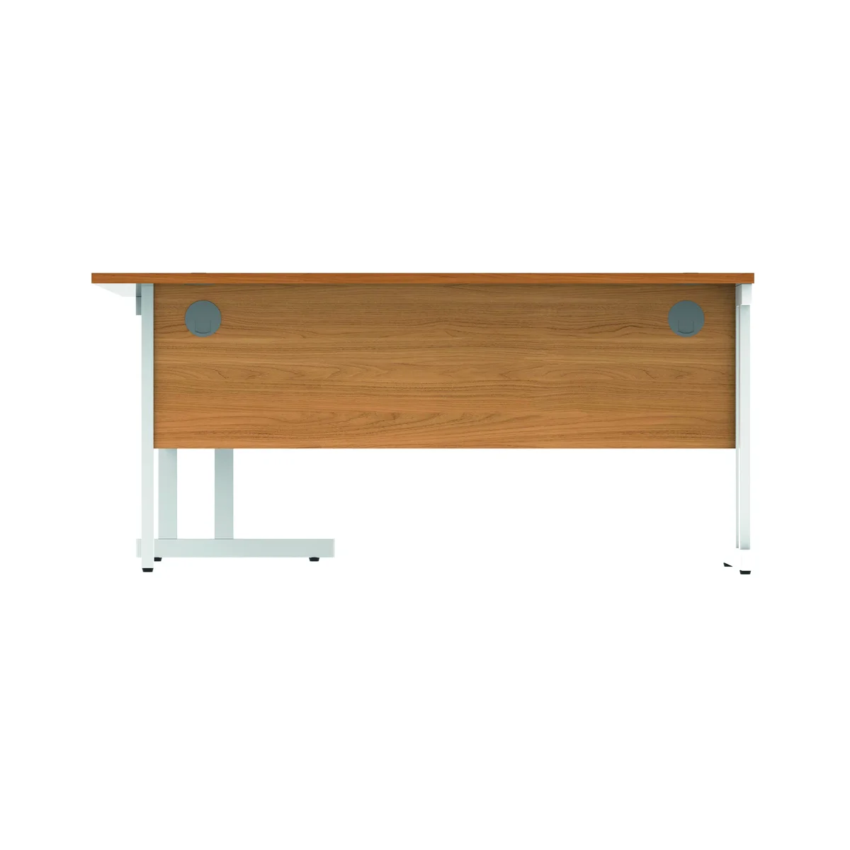Polaris Right Hand Radial DU Cantilever Desk 1600x1200x730mm Norwegian Beech/White KF822170 - Image 4
