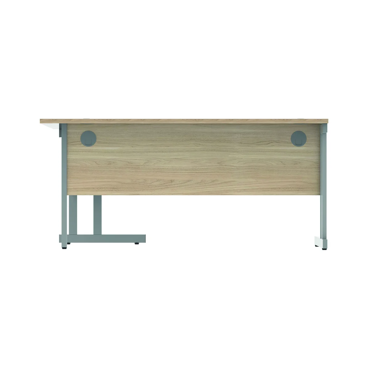 Polaris Right Hand Radial DU Cantilever Desk 1600x1200x730mm Canadian Oak/Silver KF822250 - Image 4