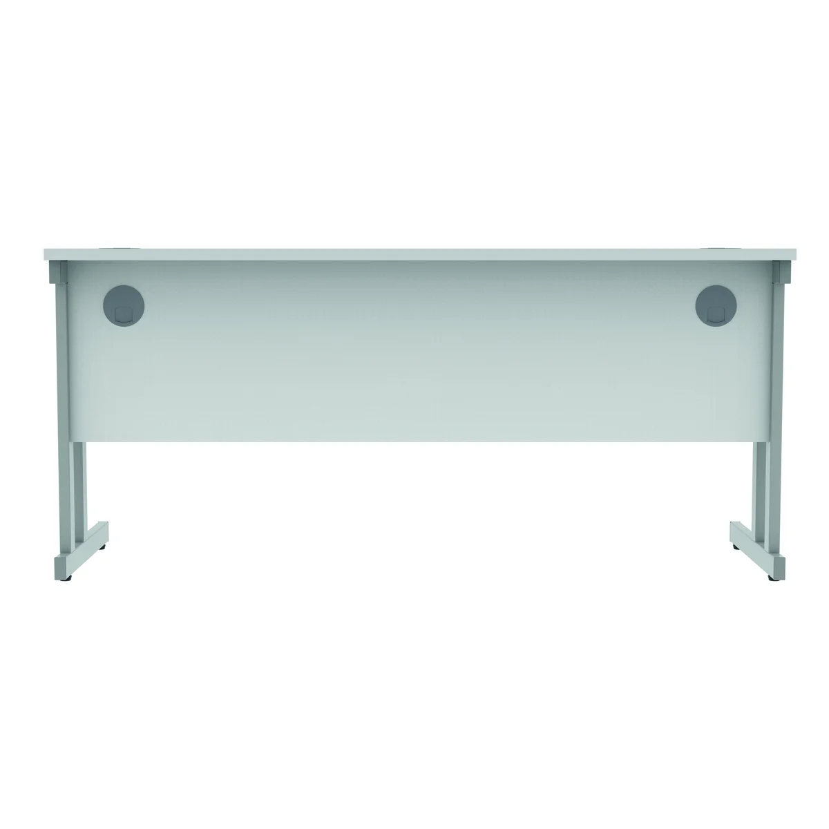 Polaris Rectangular Double Upright Cantilever Desk 1600x600x730mm Arctic White/Silver KF822360 - Image 4