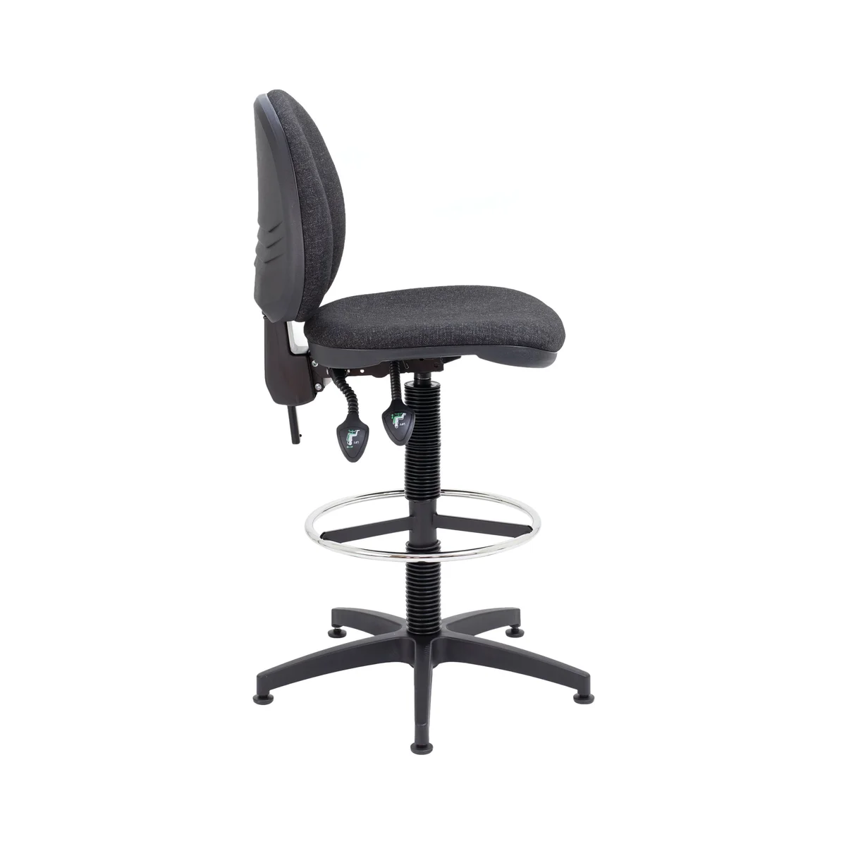 Jemini Medium Back Operator Chair Fixed D-Kit Charcoal KF822461 - Image 2