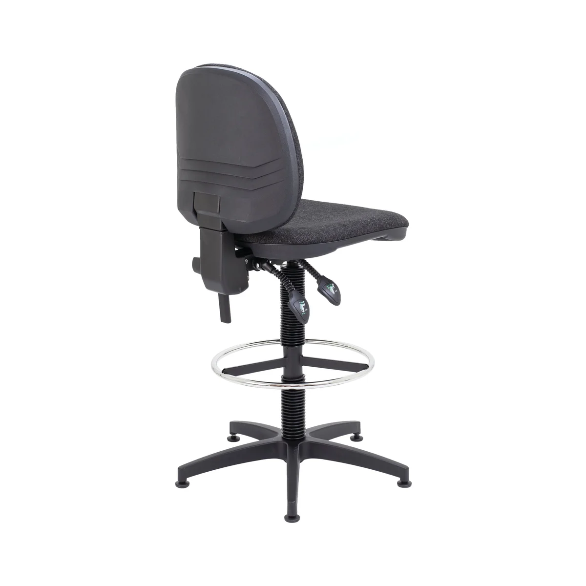 Jemini Medium Back Operator Chair Fixed D-Kit Charcoal KF822461 - Image 3