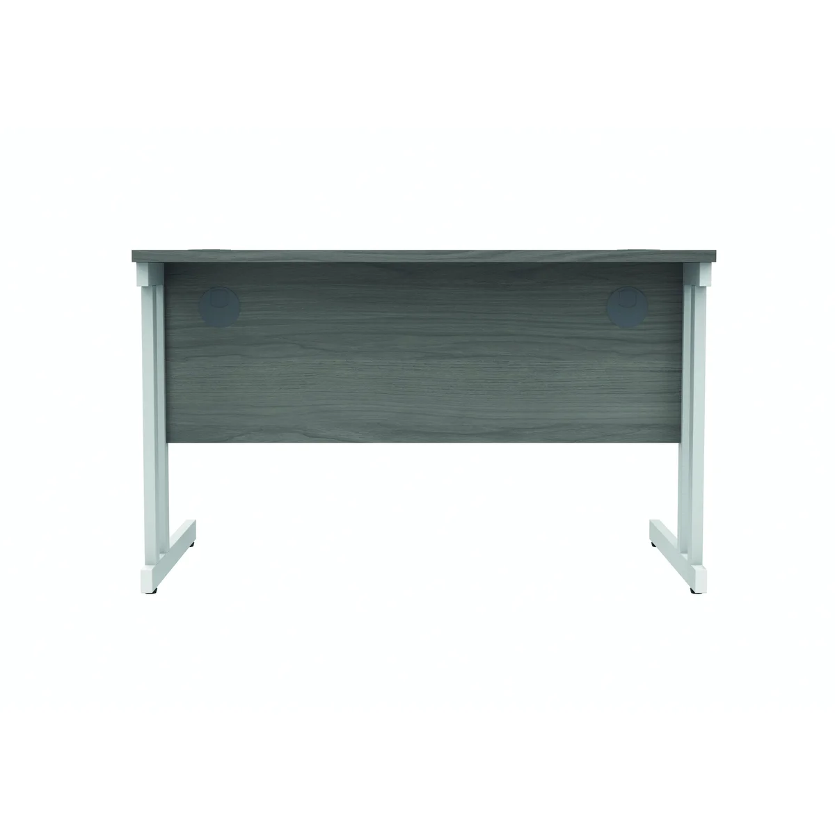 Polaris Rectangular Double Upright Cantilever Desk 1200x800x730mm Alaskan Grey Oak/White KF822610 - Image 4