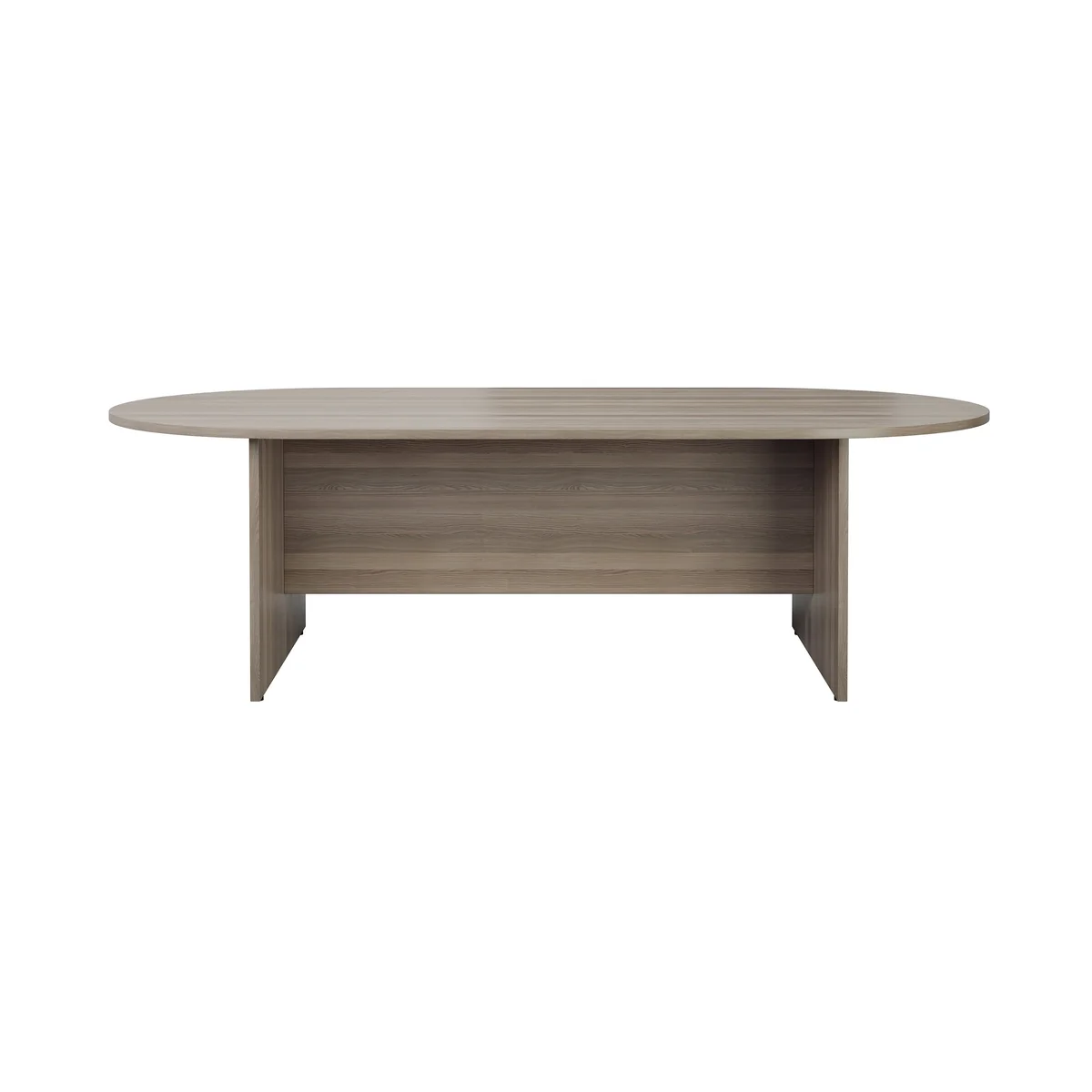 Jemini D-End Meeting Table 1800x1000x730mm Grey Oak KF822653 - Image 2
