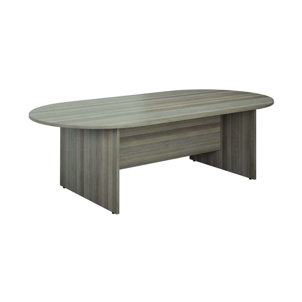 Jemini D-End Meeting Table 1800x1000x730mm Grey Oak KF822653 - Image 4