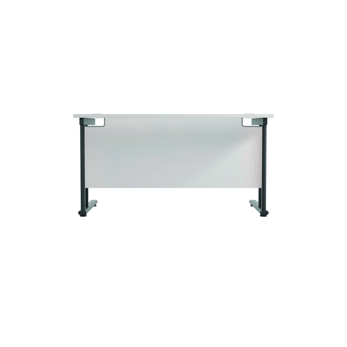 Jemini Rectangular Double Upright Cantilever Desk 1200x800x730mm White/Black KF823063 - Image 4