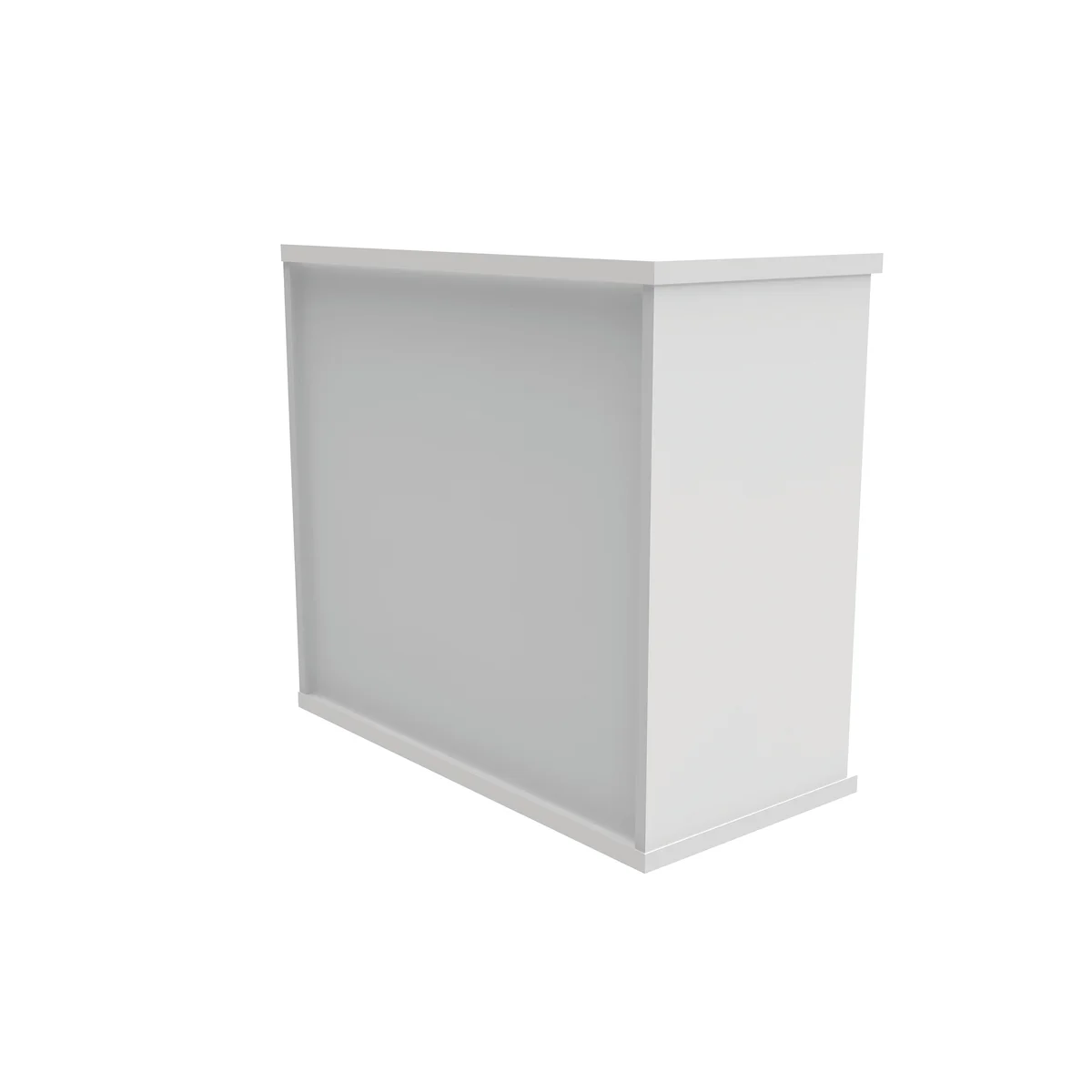 Astin Bookcase 1 Shelf 800x400x730mm Arctic White KF823780 - Image 3