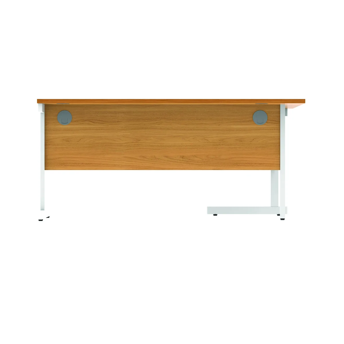 Astin Radial Left Hand SU Cantilever Desk 1600x1200x730mm Norwegian Beech/Silver KF824084 - Image 4