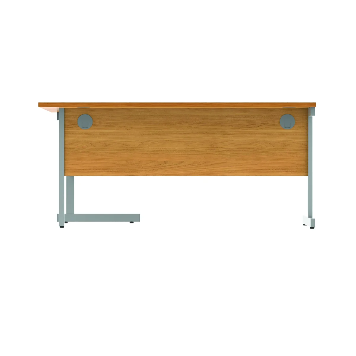 Astin Radial Right Hand SU Cantilever Desk 1600x1200x730mm Norwegian Beech/Silver KF824091 - Image 4