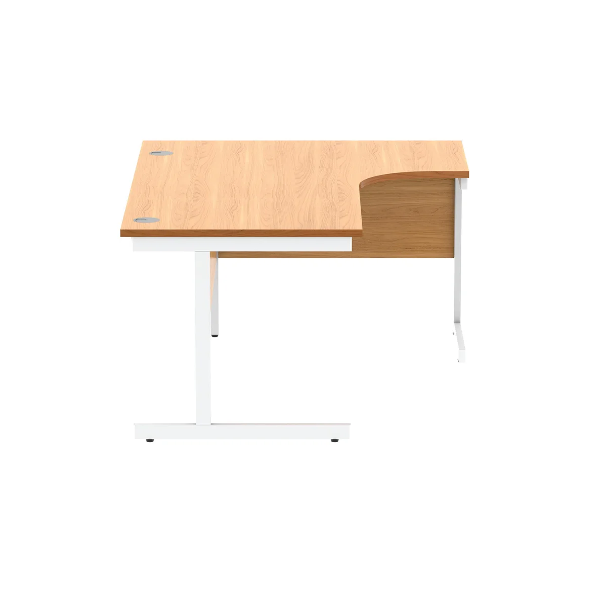 Astin Radial Right Hand SU Cantilever Desk 1600x1200x730mm Norwegian Beech/Arctic White KF824114 - Image 2
