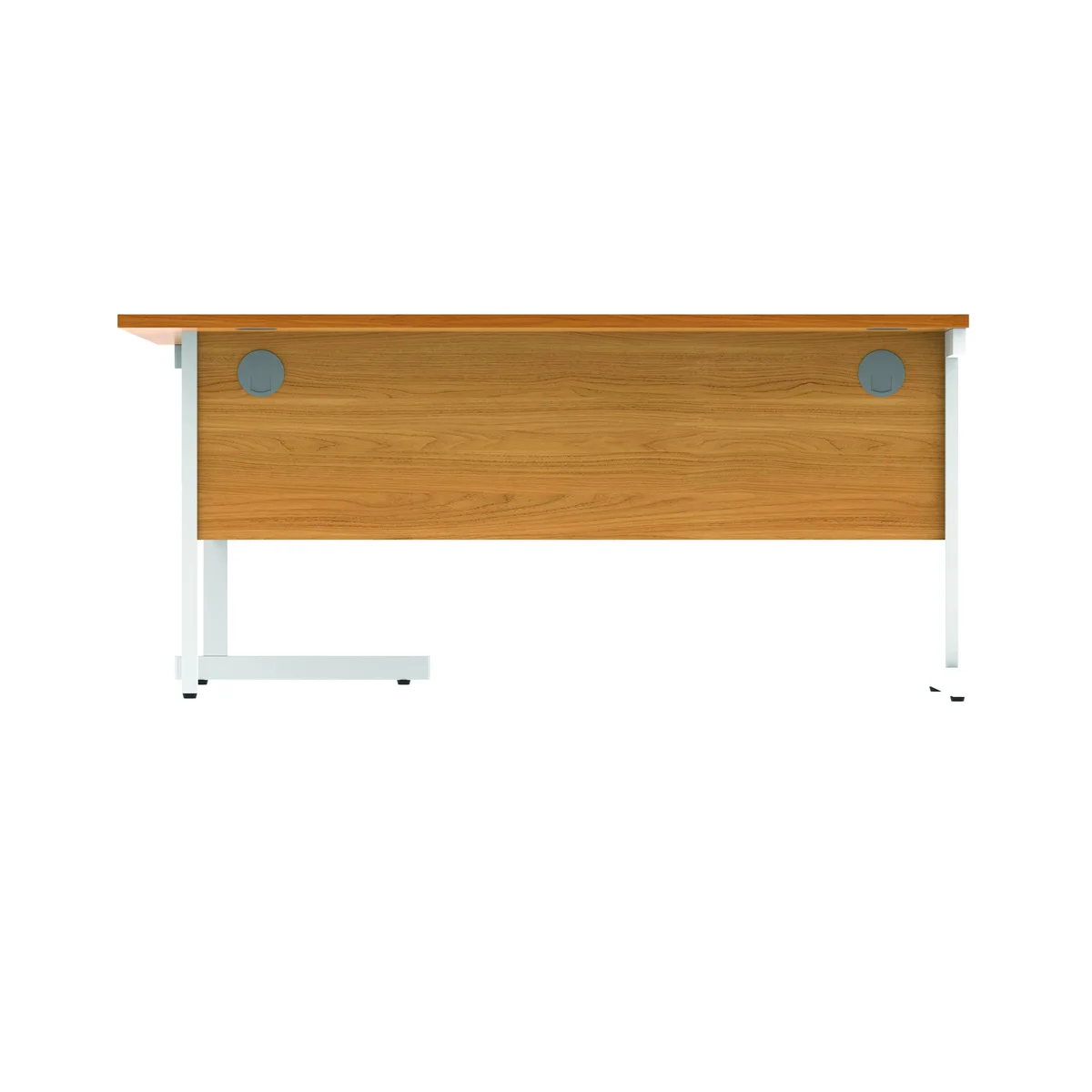 Astin Radial Right Hand SU Cantilever Desk 1600x1200x730mm Norwegian Beech/Arctic White KF824114 - Image 4
