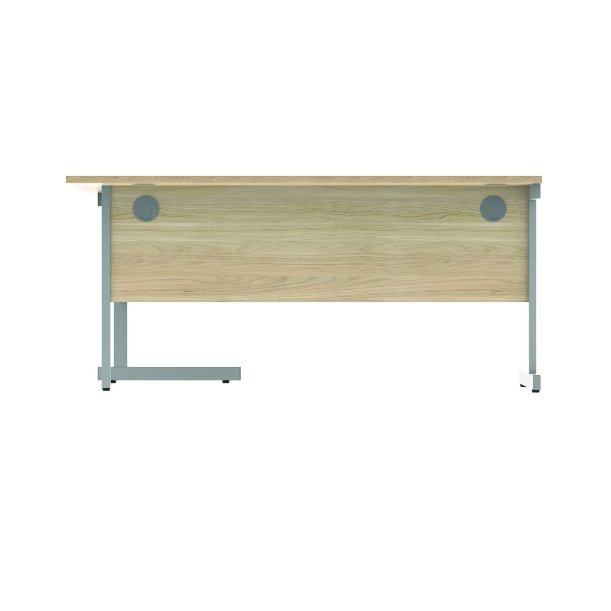 Astin Radial Right Hand SU Cantilever Desk 1600x1200x730mm Canadian Oak/Silver KF824138 - Image 4