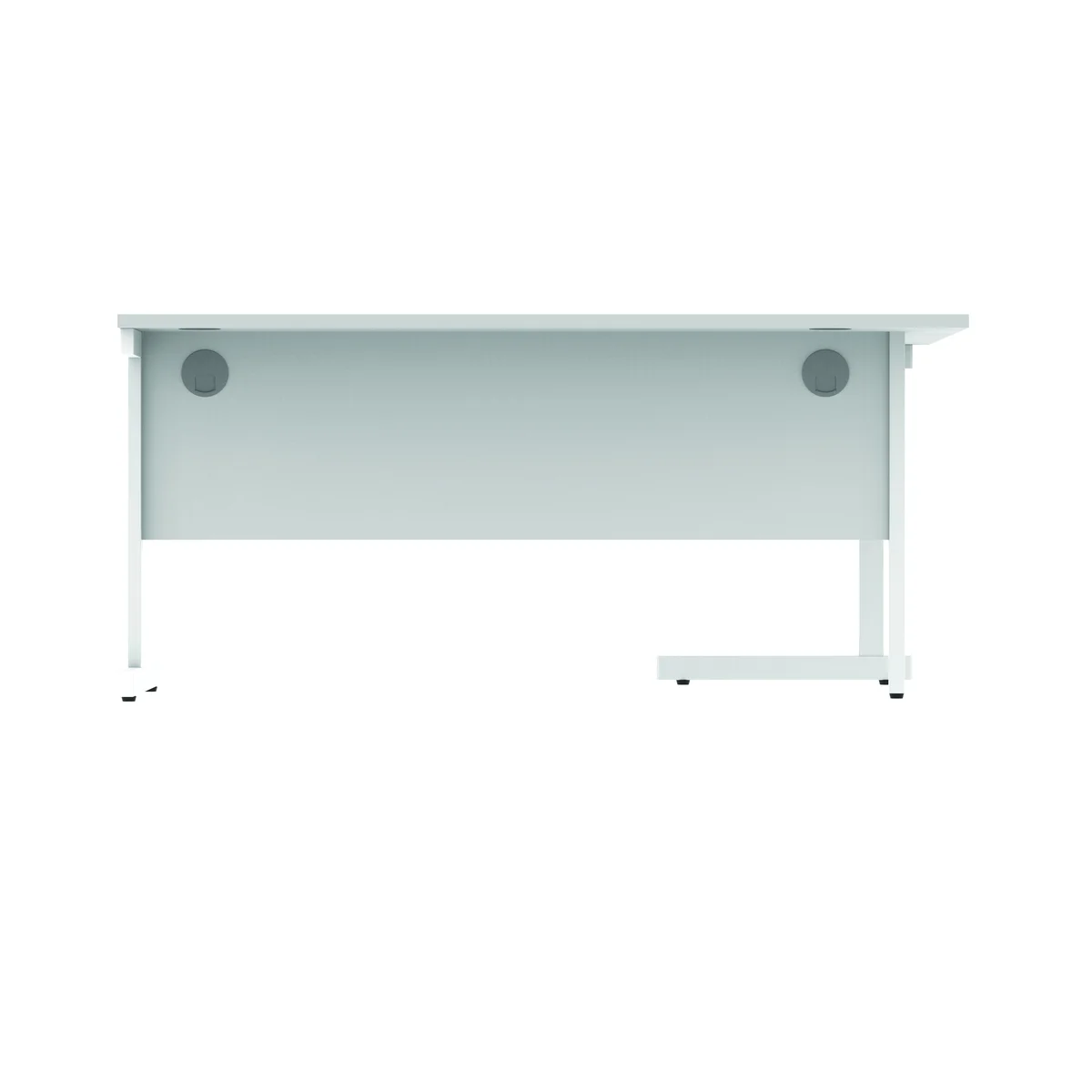 Astin Radial Left Hand SU Cantilever Desk 1600x1200x730mm Arctic White/Arctic White KF824183 - Image 4