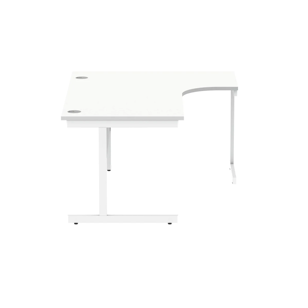 Astin Radial Right Hand SU Cantilever Desk 1600x1200x730mm Arctic White/Arctic White KF824190 - Image 2