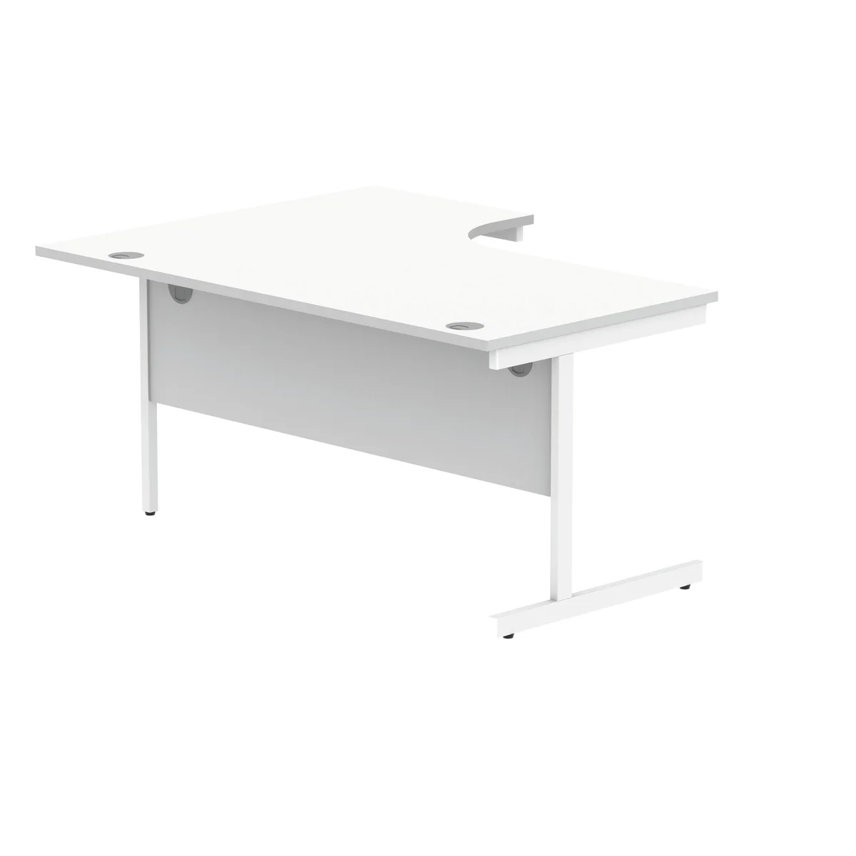 Astin Radial Right Hand SU Cantilever Desk 1600x1200x730mm Arctic White/Arctic White KF824190 - Image 3