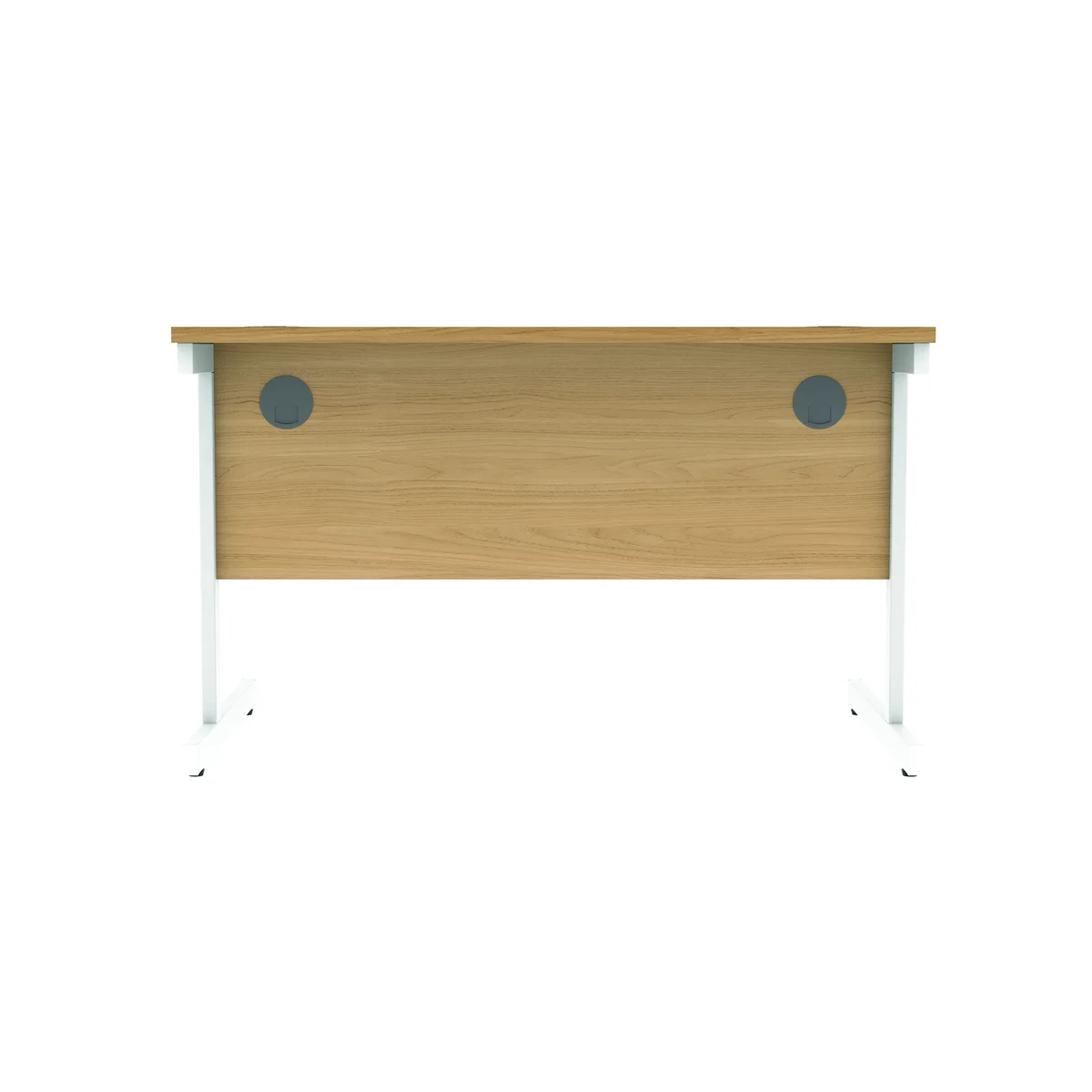 Astin Rectangular Single Upright Cantilever Desk 1200x800x730 Norwegian Beech/Arctic White KF824336 - Image 4