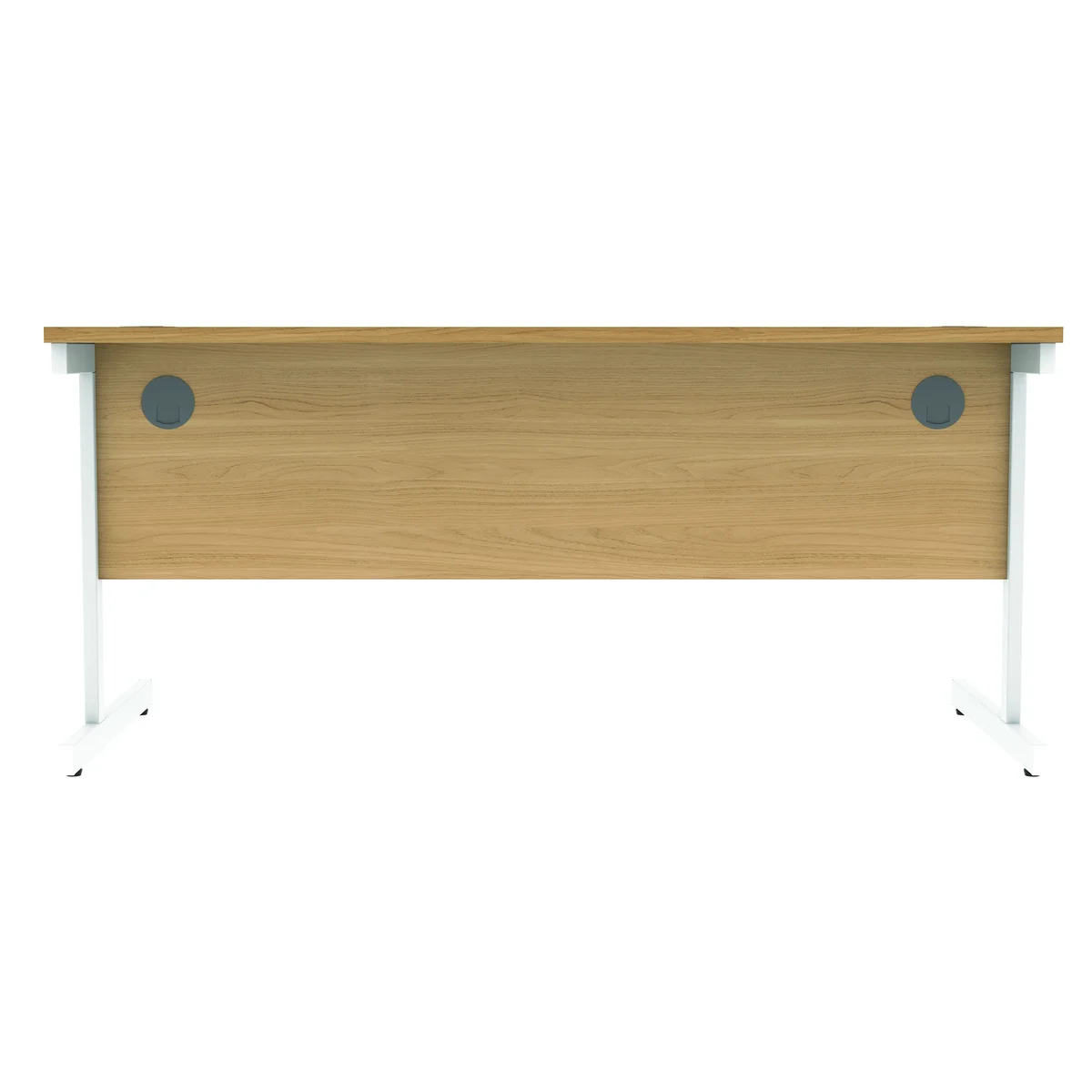 Astin Rectangular Single Upright Cantilever Desk 1600x800x730 Norwegian Beech/Arctic White KF824350 - Image 4