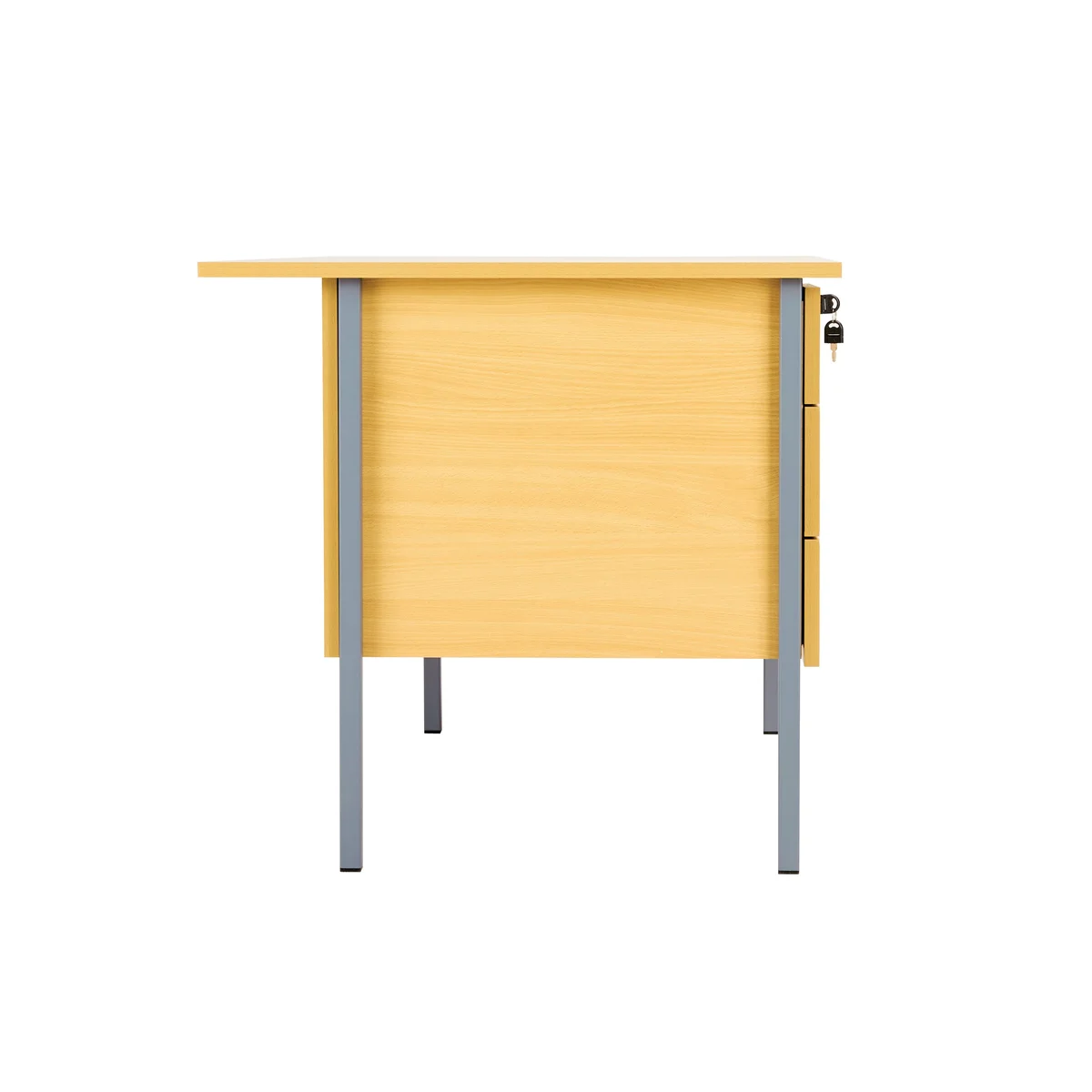 5 Star Modara Rectangular Desk with 3 Drawer Fixed Pedestal 1200x750x730mm Oak KF838374 - Image 2
