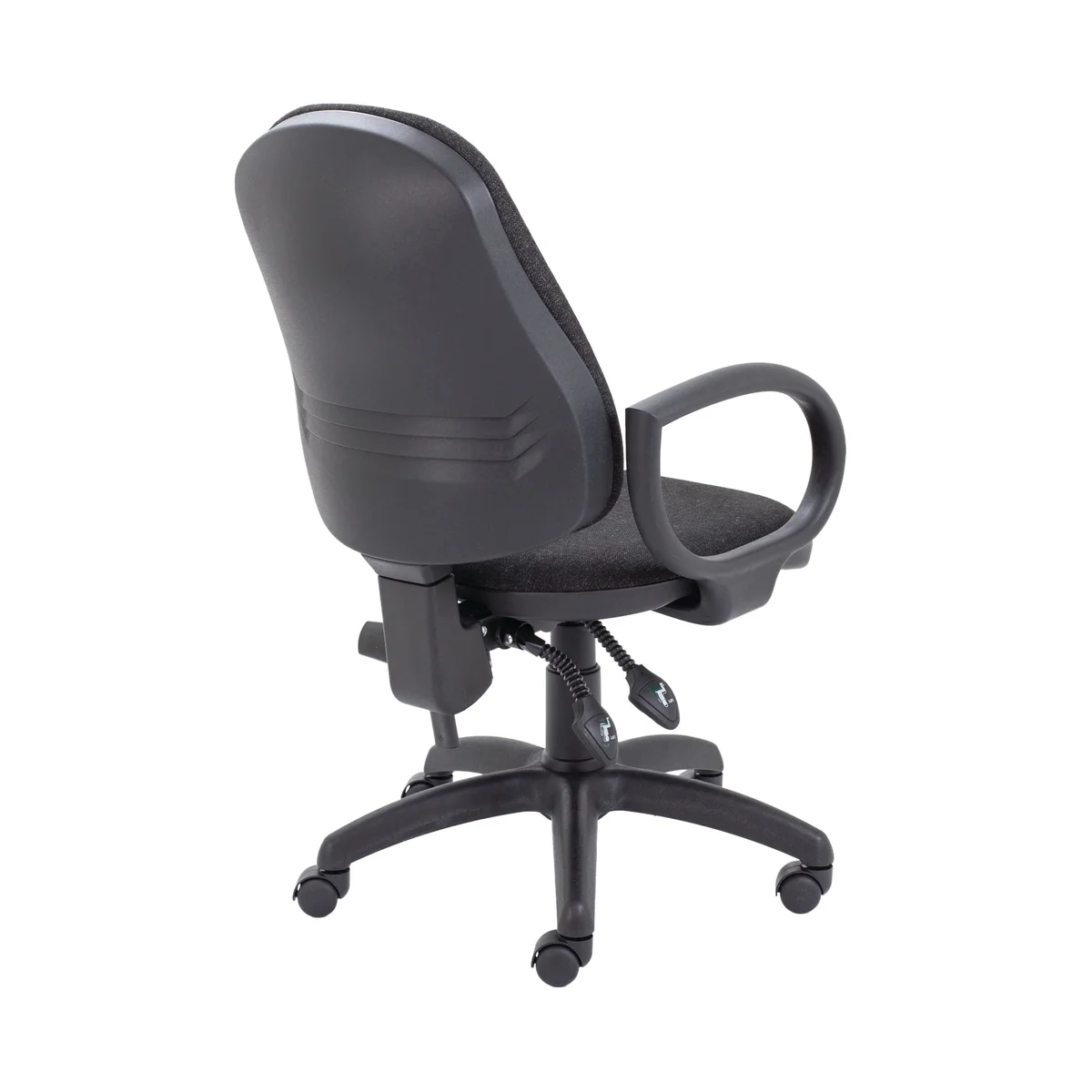 First High Back Operator Chair with Fixed Arms 640x640x985-1175mm Charcoal KF839242 - Image 3