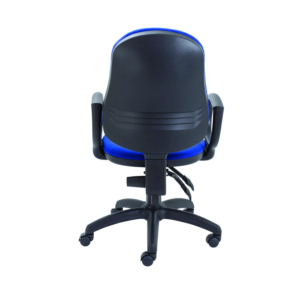 First High Back Operator Chair with Fixed Arms 640x640x985-1175mm Blue KF839243 - Image 4