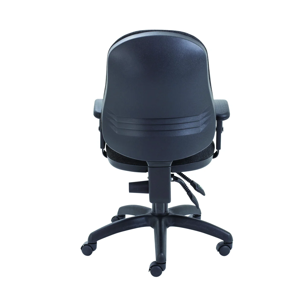 First High Back Operator Chair with T-Adjustable Arms 640x640x985-1175mm Charcoal KF839244 - Image 4