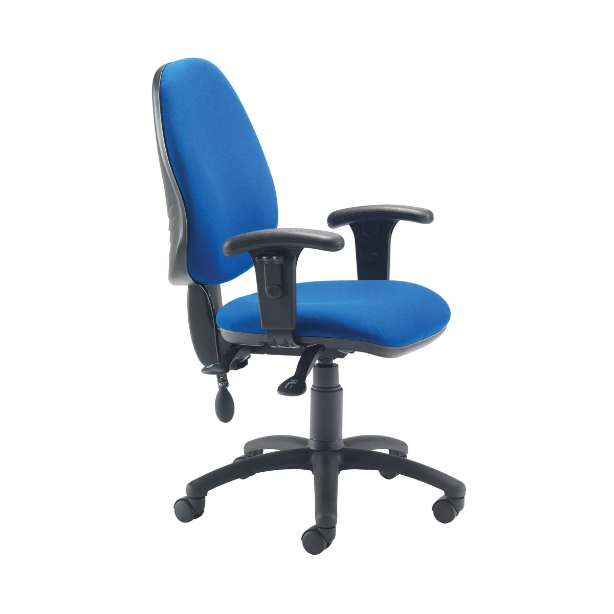 First High Back Posture Chair with Adjustable Arms 640x640x990-1160mm Blue KF839325 - Image 2