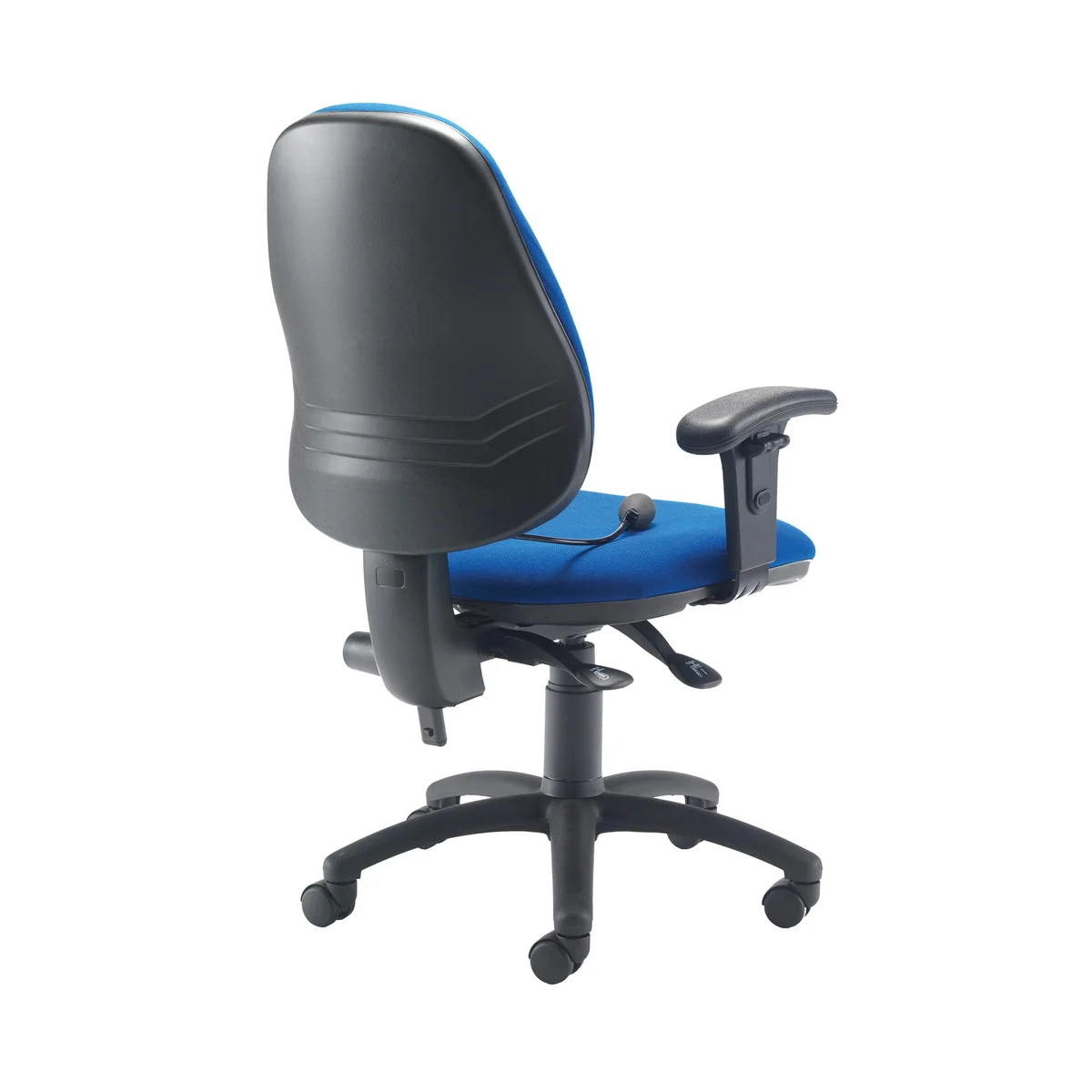 First High Back Posture Chair with Adjustable Arms 640x640x990-1160mm Blue KF839325 - Image 3