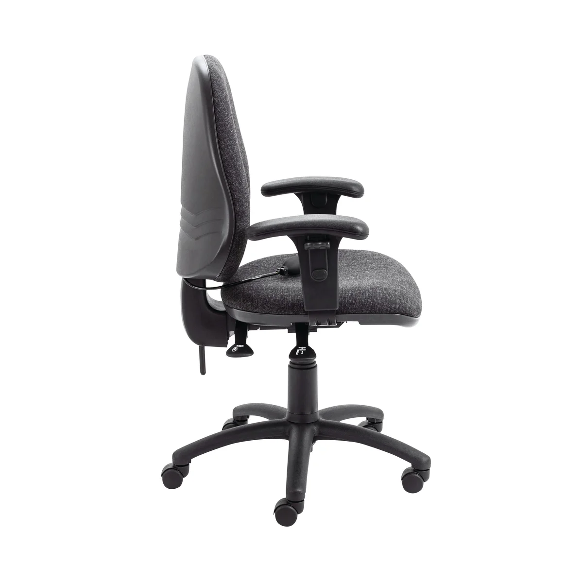 First High Back Posture Chair with Adjustable Arms 640x640x990-1160mm Charcoal KF839326 - Image 2