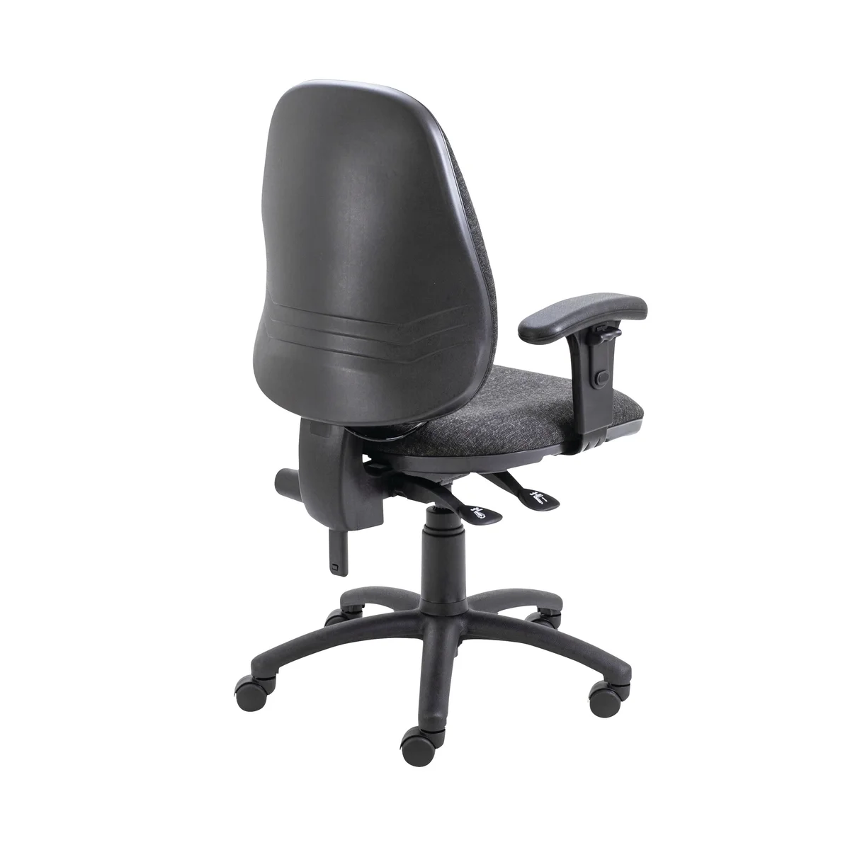 First High Back Posture Chair with Adjustable Arms 640x640x990-1160mm Charcoal KF839326 - Image 3
