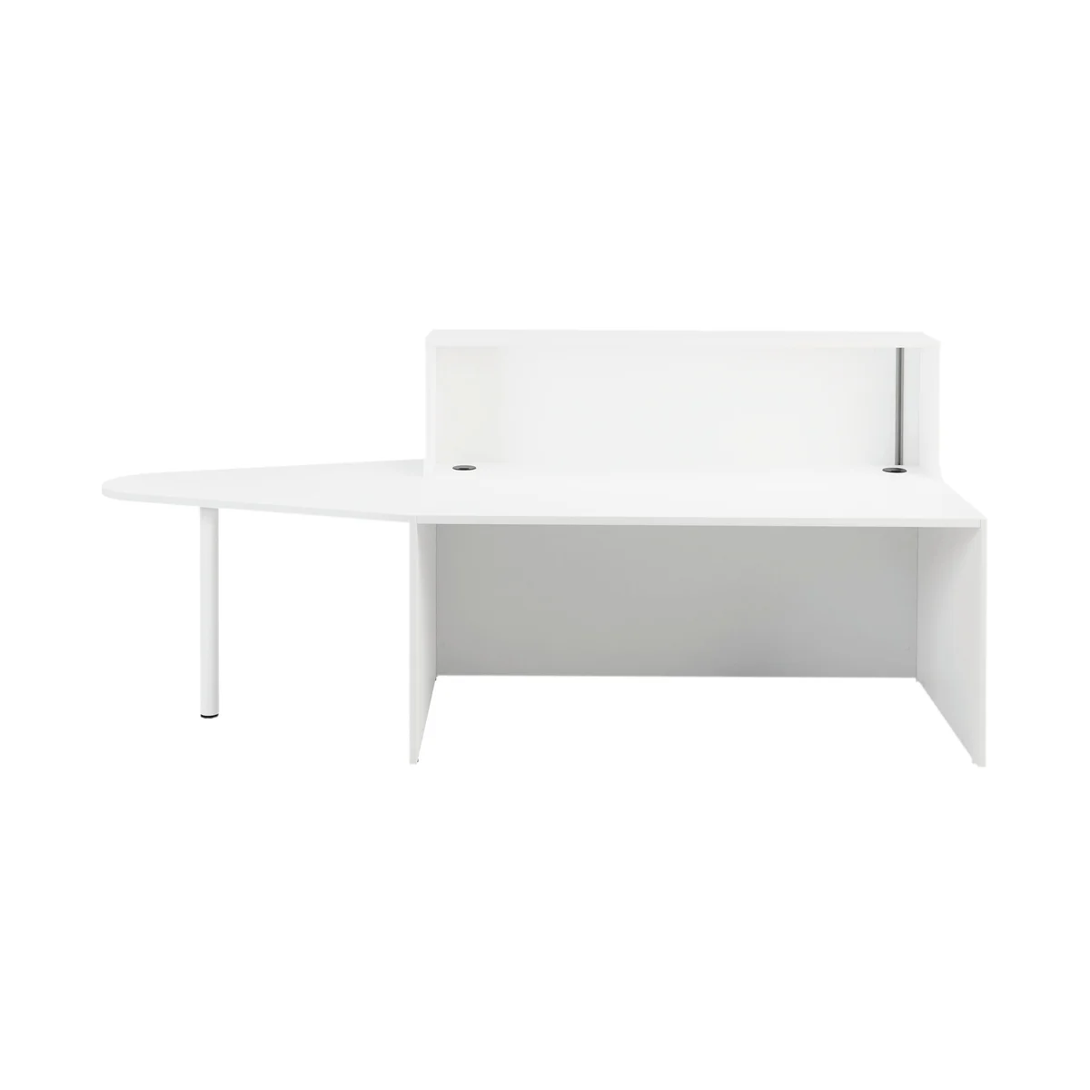 Jemini Reception Unit with Extension 1400x800x740mm White KF839537 - Image 2