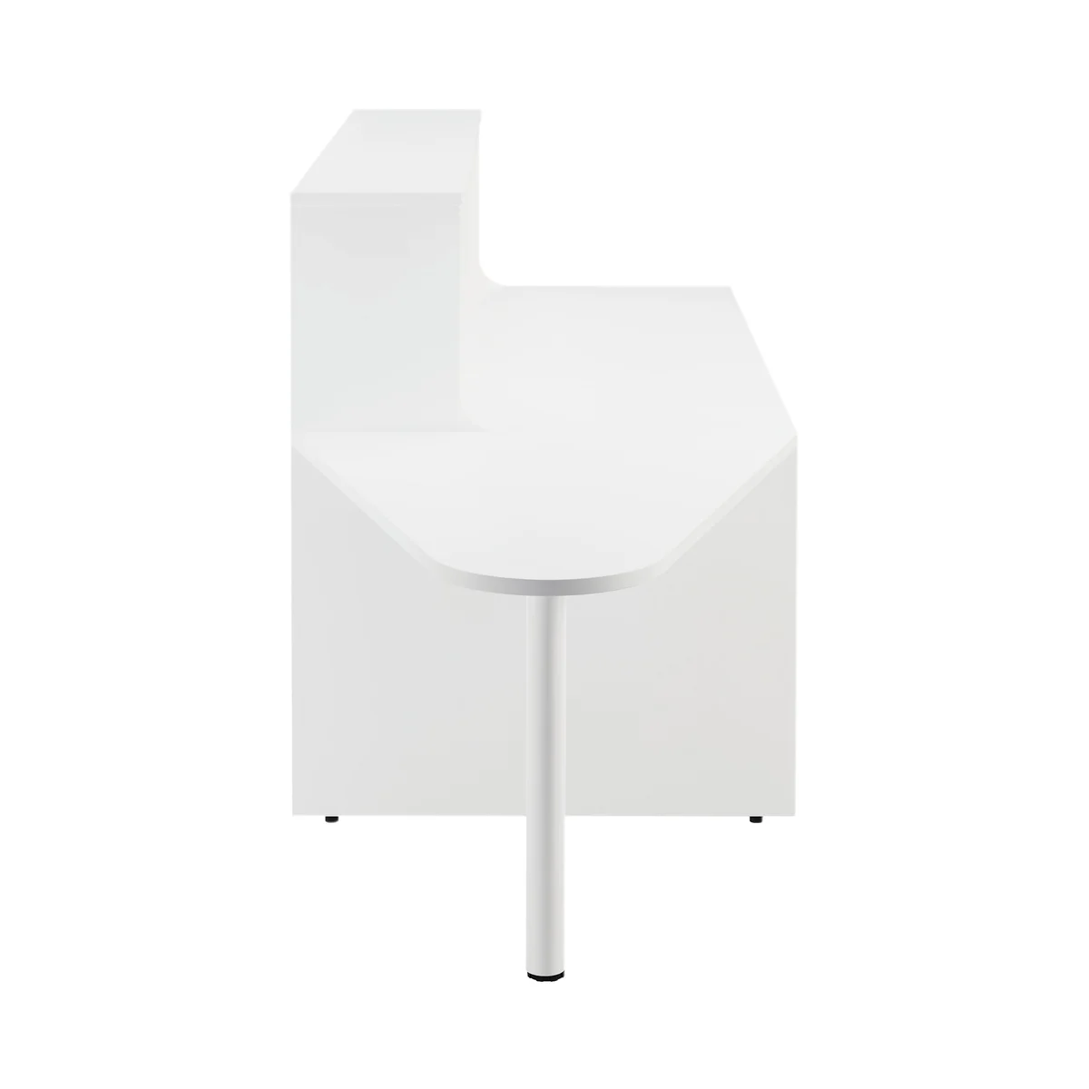 Jemini Reception Unit with Extension 1400x800x740mm White KF839537 - Image 3