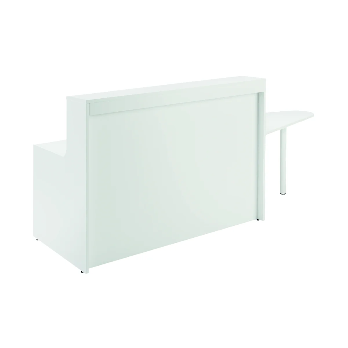 Jemini Reception Unit with Extension 1400x800x740mm White KF839537 - Image 4