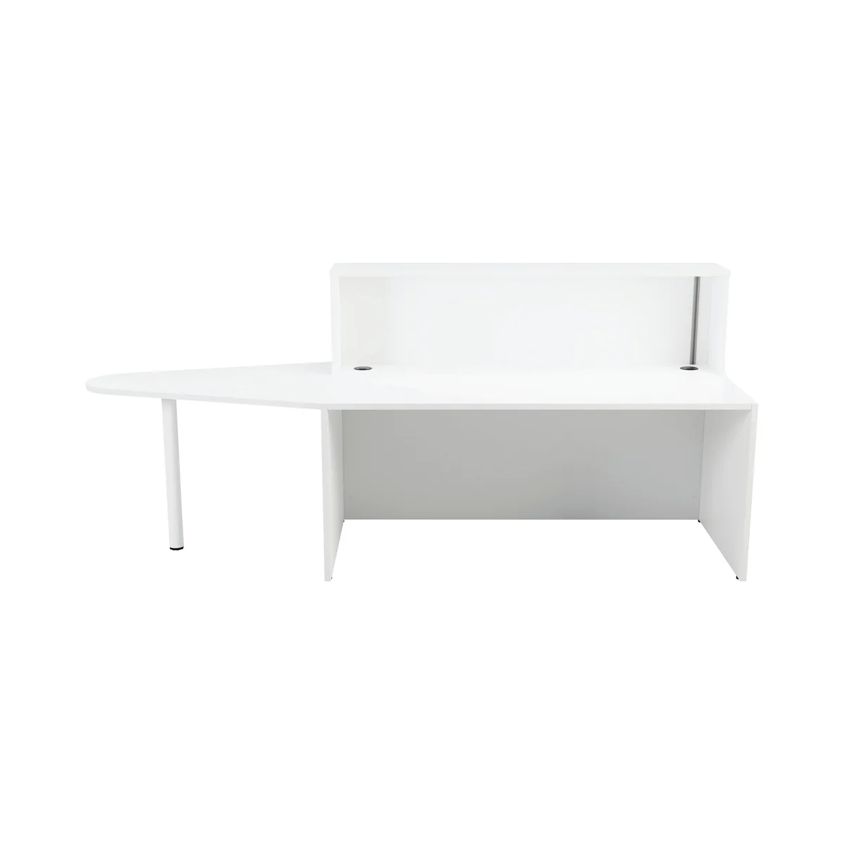 Jemini Reception Unit with Extension 1600x800x740mm White KF839540 - Image 2
