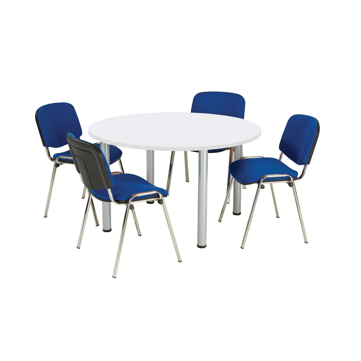 Jemini Circular Meeting Table 1200x1200x730mm White KF840188 - Image 3