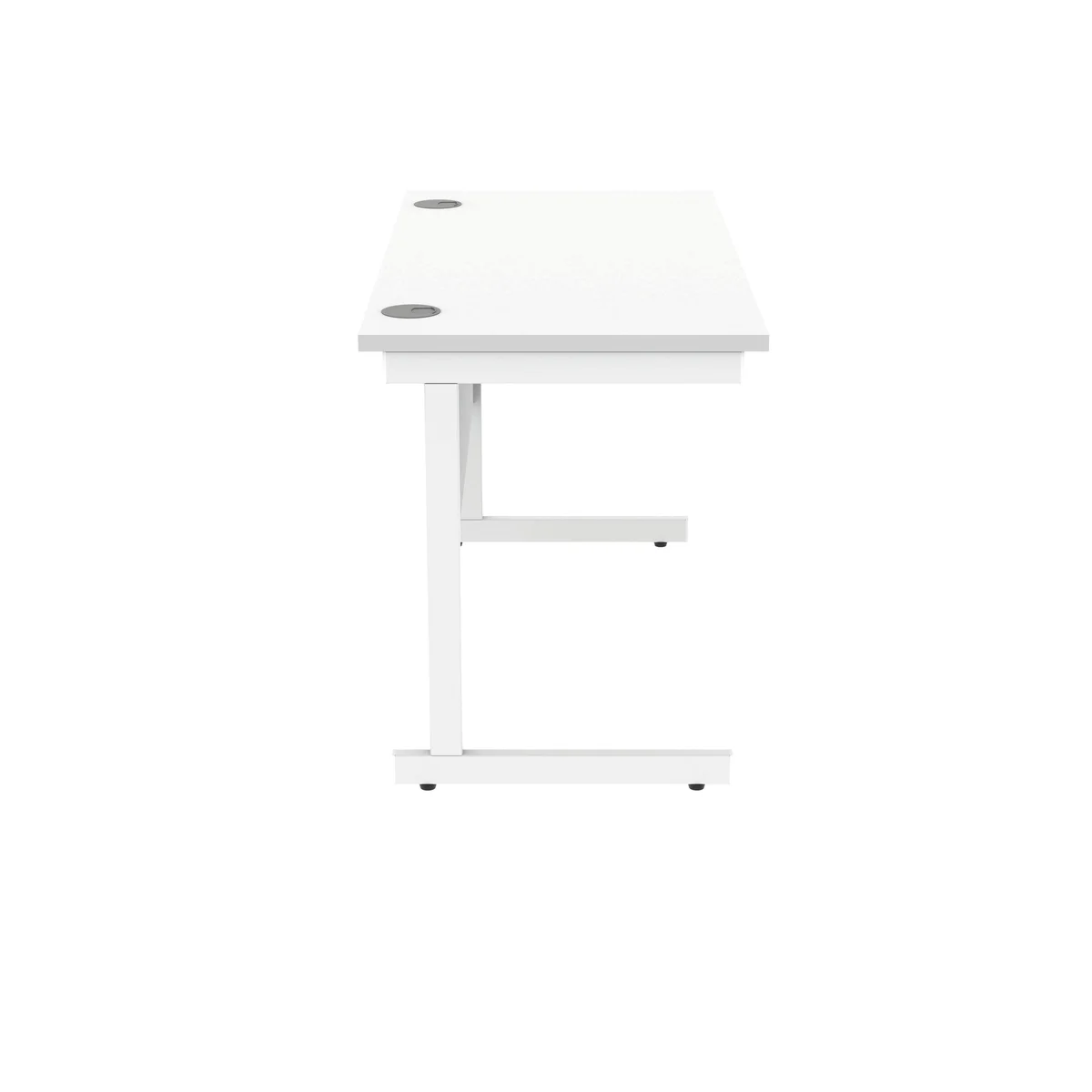 Polaris Rectangular Single Upright Cantilever Desk 1200x600x730mm Arctic White/Arctic White KF882339 - Image 2
