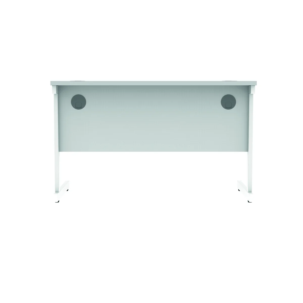 Polaris Rectangular Single Upright Cantilever Desk 1200x600x730mm Arctic White/Arctic White KF882339 - Image 4