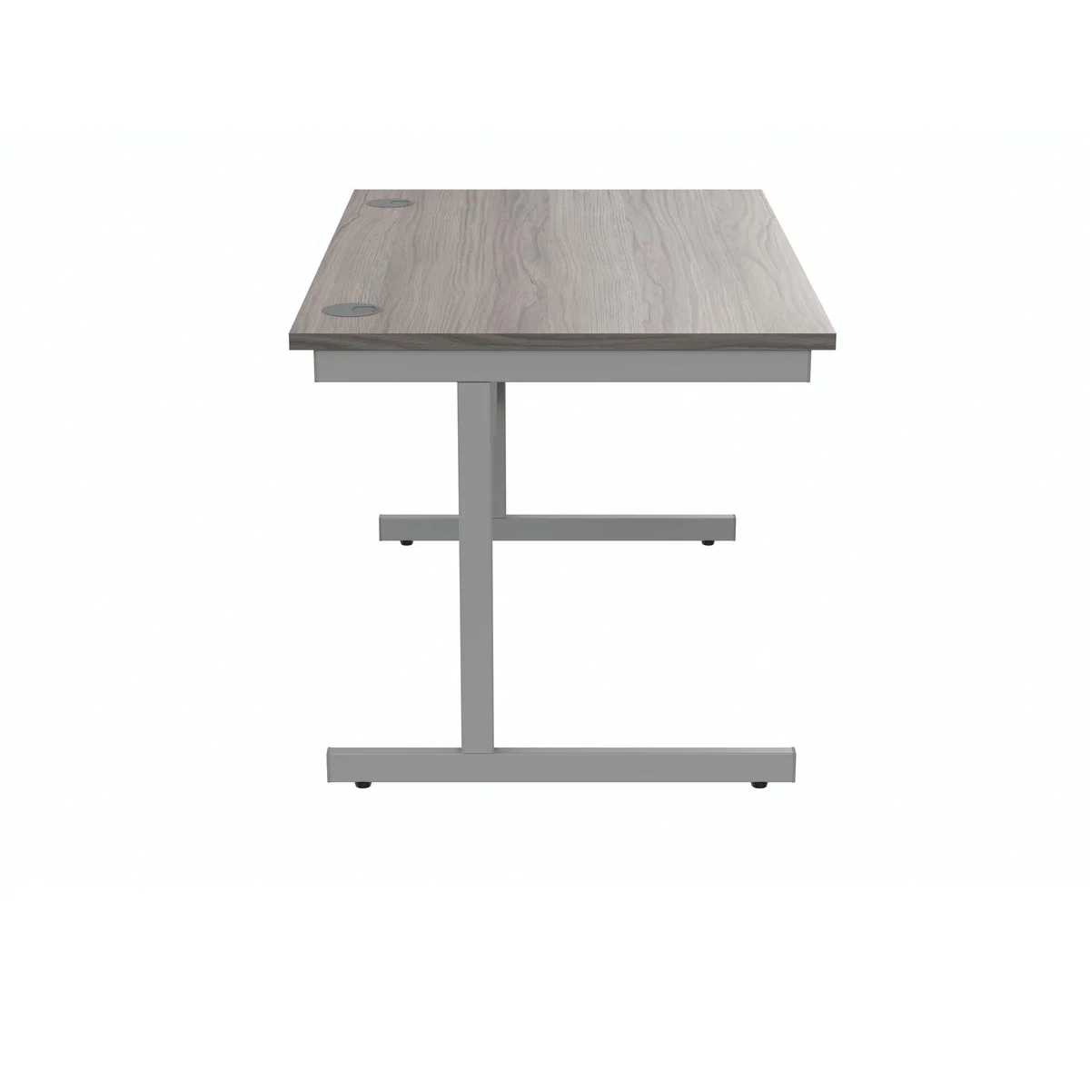 Polaris Rectangular Single Upright Cantilever Desk 1200x800x730mm Alaskan Grey Oak/Silver KF882342 - Image 2